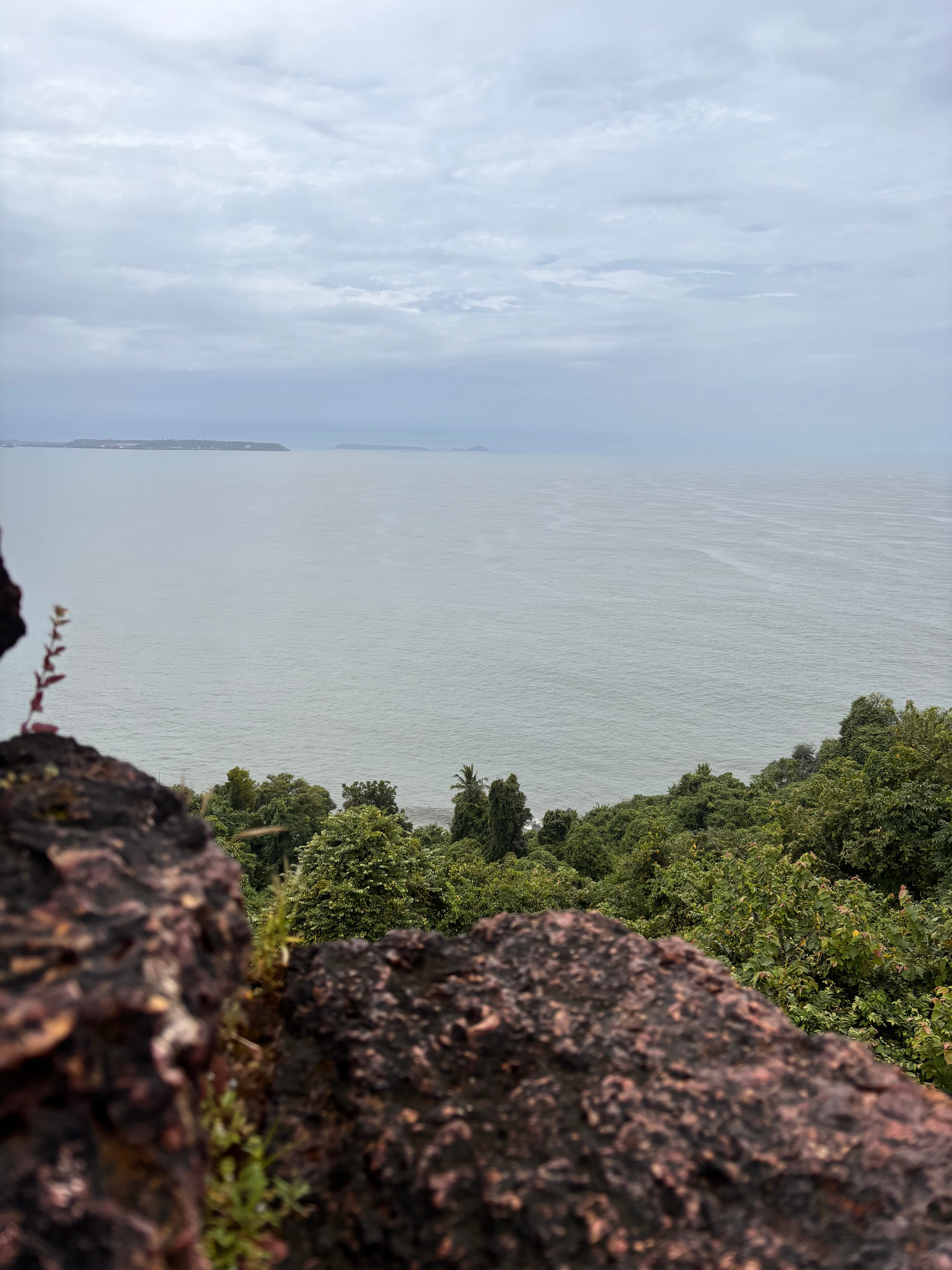 Panoramic view from the fort overlooking the beach